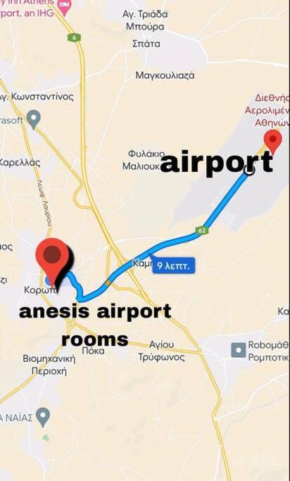 Anesis Airport Rooms 204 Koropi Esterno foto